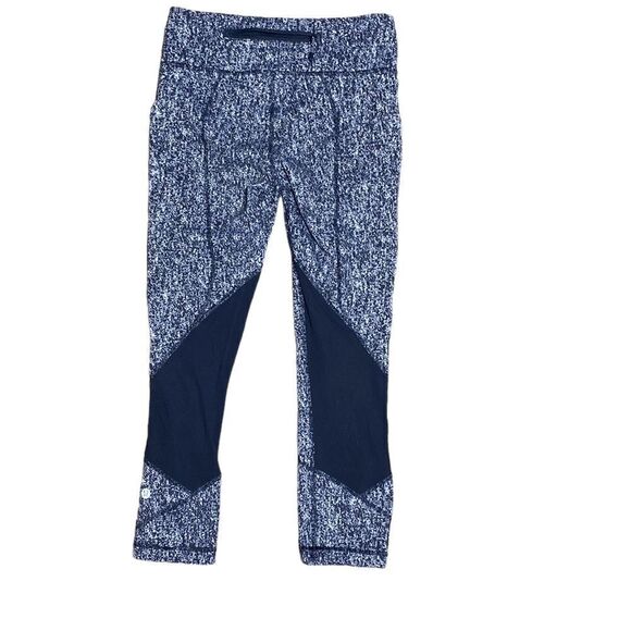 Lululemon run Inspire crop leggings black white 4 - Picture 5 of 6
